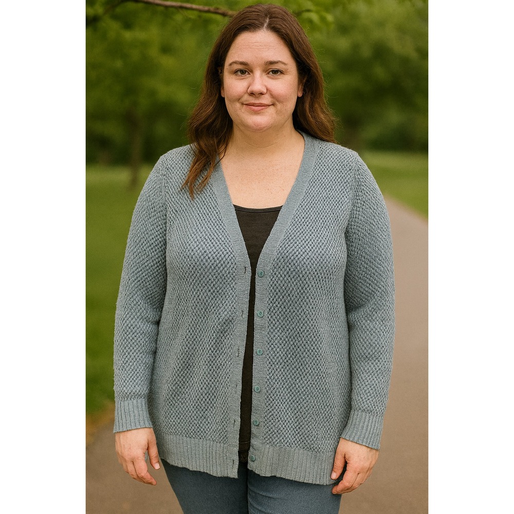 Torrid Size 1 Light Blue Cardigan • Cozy Cottagecore Open Knit Layering Soft